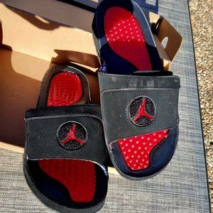 Nike Air Jordan Hydro 8 Retro Slides Bred Men's Black Red
